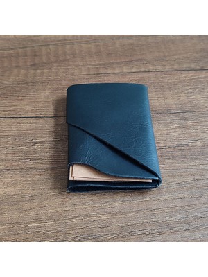 Sumerian Wallet Minimalist Crazy Deri Siyah Kartlık (Anahtarlık Hediye)