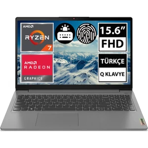 Ideapad 3 82KU00T7TX07 Ryzen7 5700U 36GB 1tbssd 15.6" Fullhd Freedos Taşınabilir Bilgisayar
