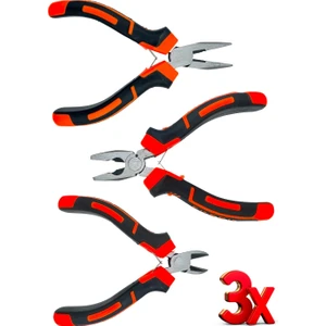 Yüksek Kalite Mini 3lü Kombine Pense Kargaburun Yankeski Mini Kombine Set