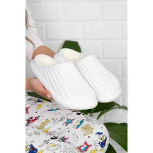 Modafrato Flora Kapalı Içi Yünlü Unisex Ev Terliği Kışlık Terlik