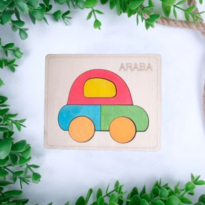Fed Concept Ahşap Araba Figürlü Puzzle