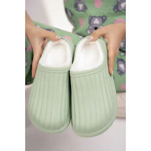 Modafrato Flora Kapalı Içi Yünlü Unisex Ev Terliği Kışlık Terlik