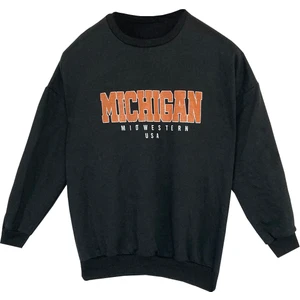Donna Tocca Bisiklet Yaka Baskılıoversize Sweatshirt