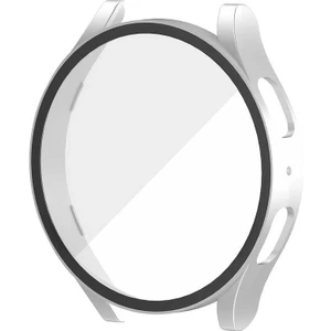 Case 4U Samsung Galaxy Watch 5 Uyumlu Kasa ve Ekran Koruyucu Sert PC 40mm Gard 14 Gümüş