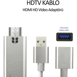 iPhone Android 1080P Görüntü Aktarım Hdtv HDMI Kablosu
