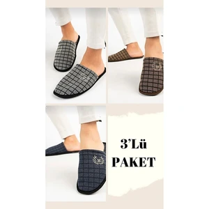 Stocon Erkek 3’lü Paket Günlük Misafir Balkon Sıcak Tutan Lüks Ev Terliği 3 Lü M Erkek Ev Terlik STC340