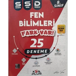 Koray Varol Akademi Plus 8.Sınıf LGS Fark Var Fen Bilimleri SSD 25 Deneme - LGS Deneme