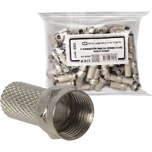 F Konnektör Rg6/u4 18MM Geniş 100LÜ Poşet Powermaster