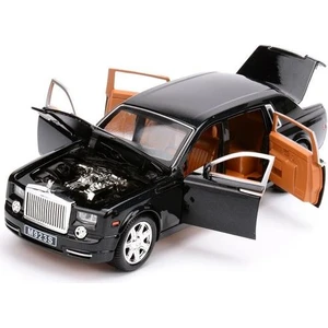 1:24 Rolls Royce Phantom Metal Araba Oyuncak Alaşım Araba Döküm ve Oyuncak Araba Çocuk Araba Model Oyuncak | Diecasts oyuncak Araçlar (Siyah)(Yurt Dışından)