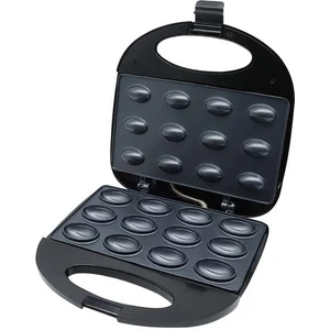 Elektrikli Ceviz Kek Makinesi Waffle Maker 12 Delik Fındık Kek Donut Makinesi Mutfak Kahvaltı Yapışmaz Yemek Tabakları | 3 1 Kahvaltı Makineleri