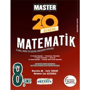 Okyanus Yayınları 8. Sınıf Matematik 20 Deneme Master Serisi 1122
