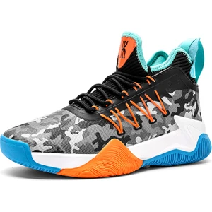 Yeşil Erkekler Basketbol Ayakkabıları Yüksek Top Sneakers Çocuk Spor Ayakkabı Eğitim Atletik Botlar