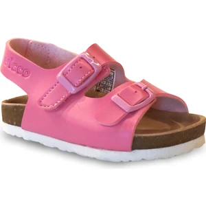 Last Metalik Kız Bebe Pembe Sandalet