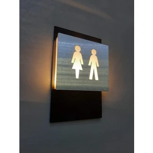 Kadın ve Erkek Ikonlu Işıklı Wc Yönlendirme Levhası