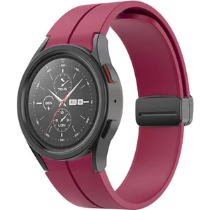 Samsung Galaxy Watch 5 44 mm Uyumlu Kayış Silikon Mıknatıslı Kordon