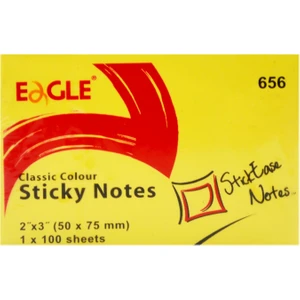 50X75 mm Klasik Renk Yapışkanlı Not Kağıdı 100 Yaprak Sarı (656)