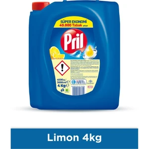 Limon Sıvı Elde Yıkama Bulaşık Deterjanı 4000 gr