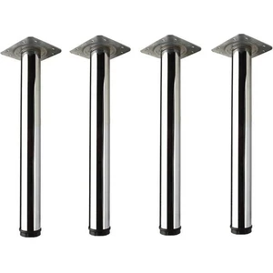 4 Adet Masa Ayağı 71 Cm Ayarlı Krom Mobilya Ayak Çap : 60 mm