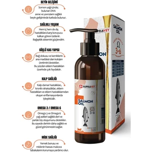 Supravet Salmon Oil Cats And Dogs 200 ml Doğal Kedi Köpek Norveç Somon Yağı