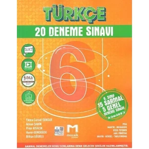 Mozaik Yayınları 6. Sınıf Türkçe 20 'Li Deneme