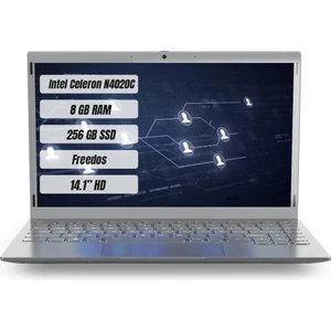 Alfa 640C Intel Celeron N4020C 8 GB 256 GB SSD Freedos 14.1" Hd Taşınabilir Bilgisayar