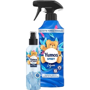 Jet Fresh Ütü Etkisi Giysi Spreyi Lilyum 200 ml ve Sprey Yıkaması Lilyum 450 ml