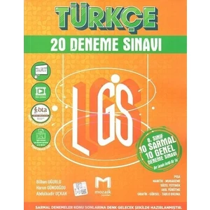 Mozaik Yayınları 8. Sınıf Türkçe 20 Deneme 2023