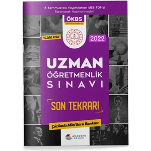 Akademi Denizi Meb Uzman Öğretmenlik Sınavı Son Tekrar Çözümlü Mini Soru Bankası