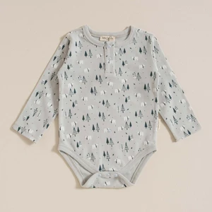 Nordic Baskılı Body Gri