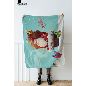 Marte Home Yılbaşı & Christmas Desenli Çift Taraf Baskılı 100 x 170 cm Polar Tv Battaniyesi