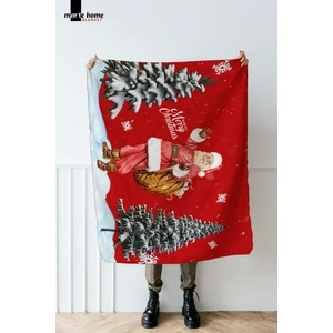 Marte Home Yılbaşı & Christmas Desenli Çift Taraf Baskılı 100 x 170 cm Polar Tv Battaniyesi