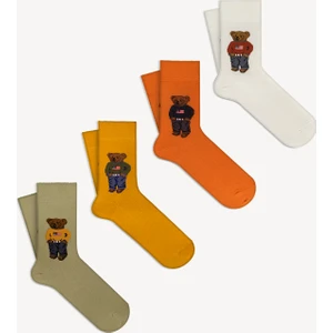 Mono Socks 4 Lü Teddy Bear Çorap