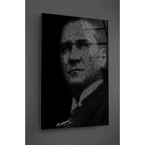 Atatürk Tipografi Cam Tablo