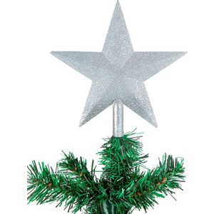 Yılbaşı Çam Ağacı Tepeliği Içi Dolu 20CM Gümüş