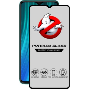 Caseart Xiaomi Redmi Note 8 Pro Tam Kaplayan Gizli Hayalet Temperli Ekran Koruyucu Cam
