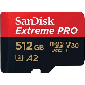 Extreme Pro 512GB 200/140MB/S Microsdxc Uhs-I A2 V30 Adaptörlü Hafıza Kartı SDSQXCD-512G-GN6MA