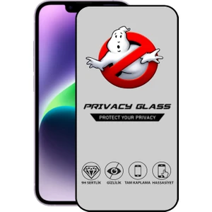 Caseart Apple iPhone 14 Tam Kaplayan Gizli Hayalet Temperli Ekran Koruyucu Cam