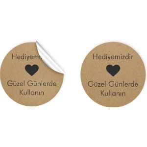 Anka Design Sticker Kuşe 4x4 cm 36 Adet - Hediyemizdir -