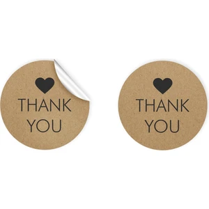 Anka Design Kuşe Sticker (4X4CM) 36 Adet - Thank You -