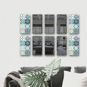 Dekor Camı | Modern Çini Desen Cam ve Ayna | 10'lu Takım | 12,5cm x 25CM