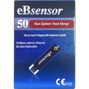 Ebsensor Kan Şe-Ker Ölçüm Stribi X1 Kutu (50 Ölçüm)