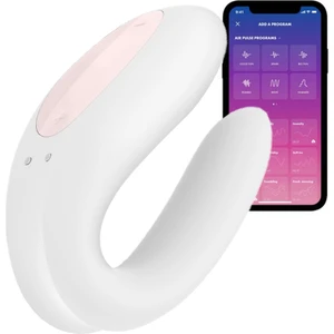 Satisfyer Double Joy White Süper Sessiz Çalışabilen Telefon Kontrol Çiftlere Özel Vibratör	