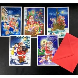 Keskin Color Zarflı Yılbaşı Kartpostalı, Beşli Kırmızı Grup