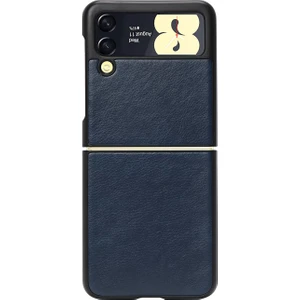 Samsung Galaxy Z Flip4 Için Deri Desenli Plastik Koruma Kılıf - AL3148