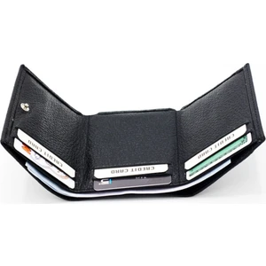 WEST POLO CÜZDAN  Deri Siyah Mini  Cüzdan Kartlık