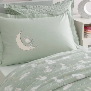 Bedding Rabbit Tek Kişilik Wellsoft Battaniyeli Lastikli Çarşaf Seti - Nil Yeşili