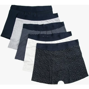 Pamuklu Desenli 5'li Boxer