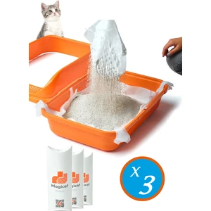 Kedi Kumu Temizleme Kokusuz Elekli Filtre, Kürek, (7'li S-M) 3'lü Avantaj Paketi