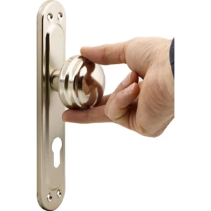 Kumru Aynalı Niken Kapı Tokmağı Topuzu Kolu Metal Tokmak Yale