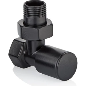 Toprak Havlupan 1/2 Siyah Köşe Havlupan Vanası Köşe Radyatör Vanası